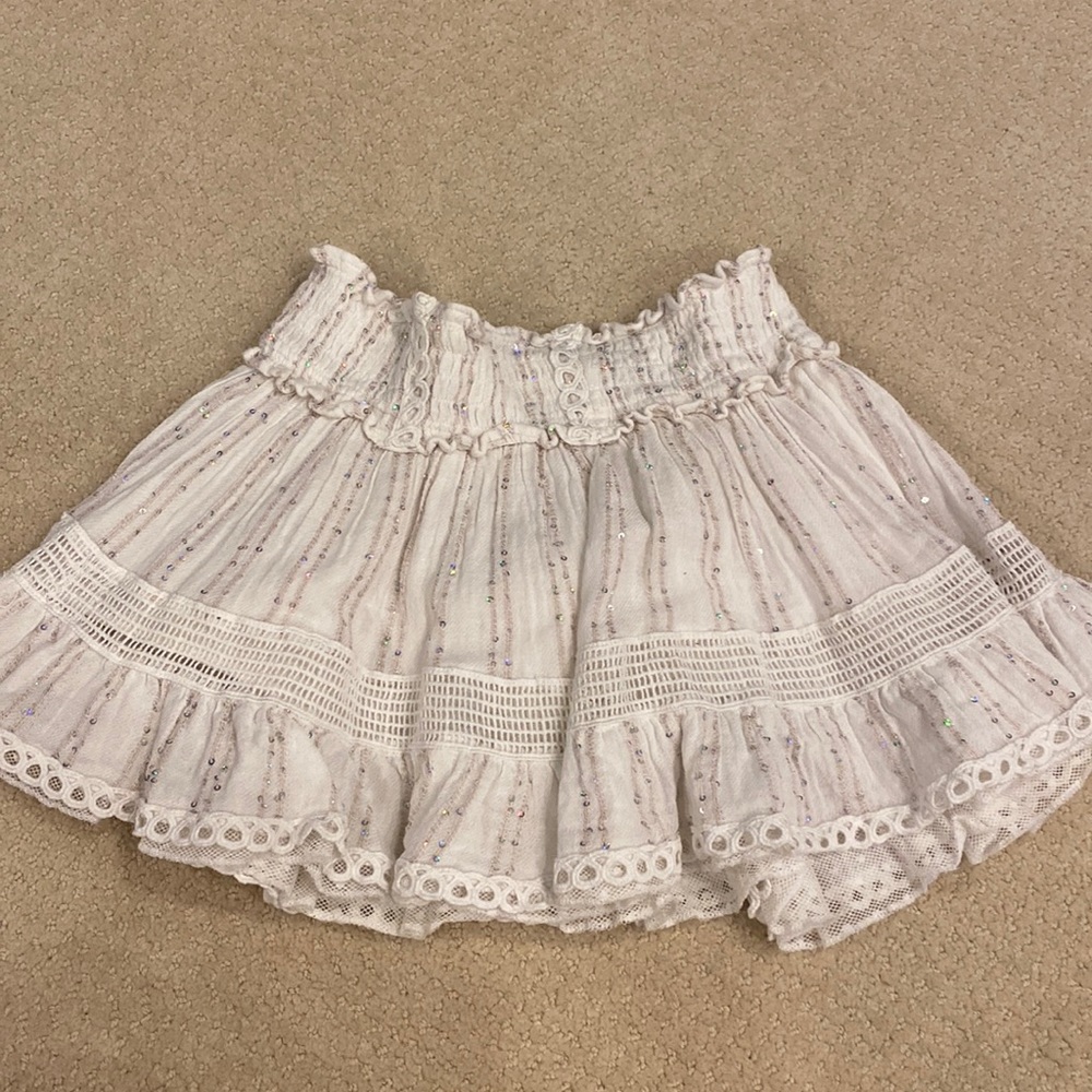 Sparkly white skirt